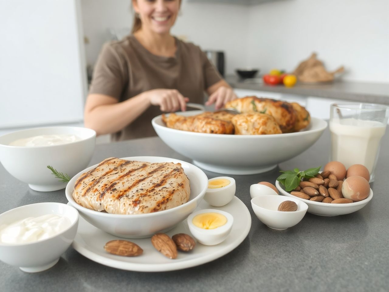 A reggeli fehérjedús étel segíti az izomépítést és energiaszintet.