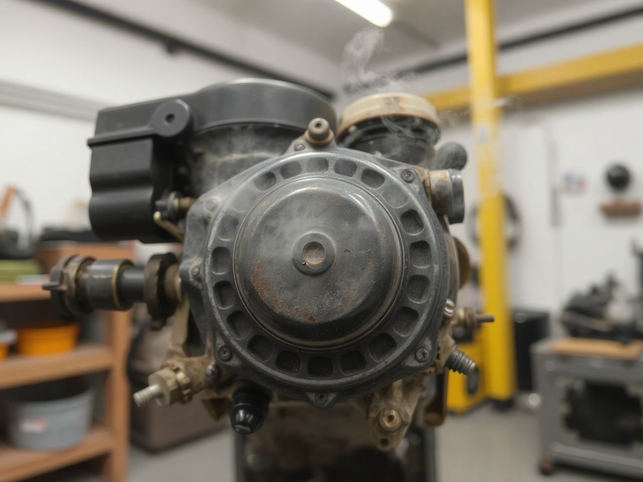 A kétütemű motor nagyobb károsanyag-kibocsátással és zajjal jár.