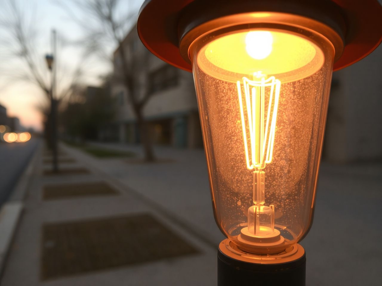 A nagynyomású nátriumlámpa intenzív sárga fényt bocsát ki energiával hatékonyan.