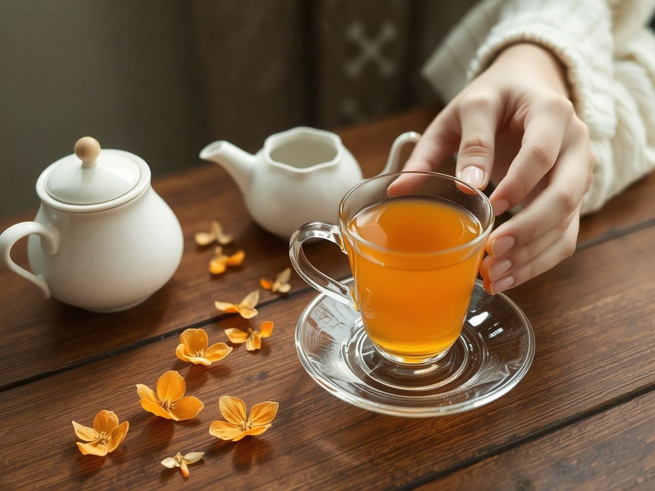 A narancsvirág tea nyugtató illata segíti az ellazulást.