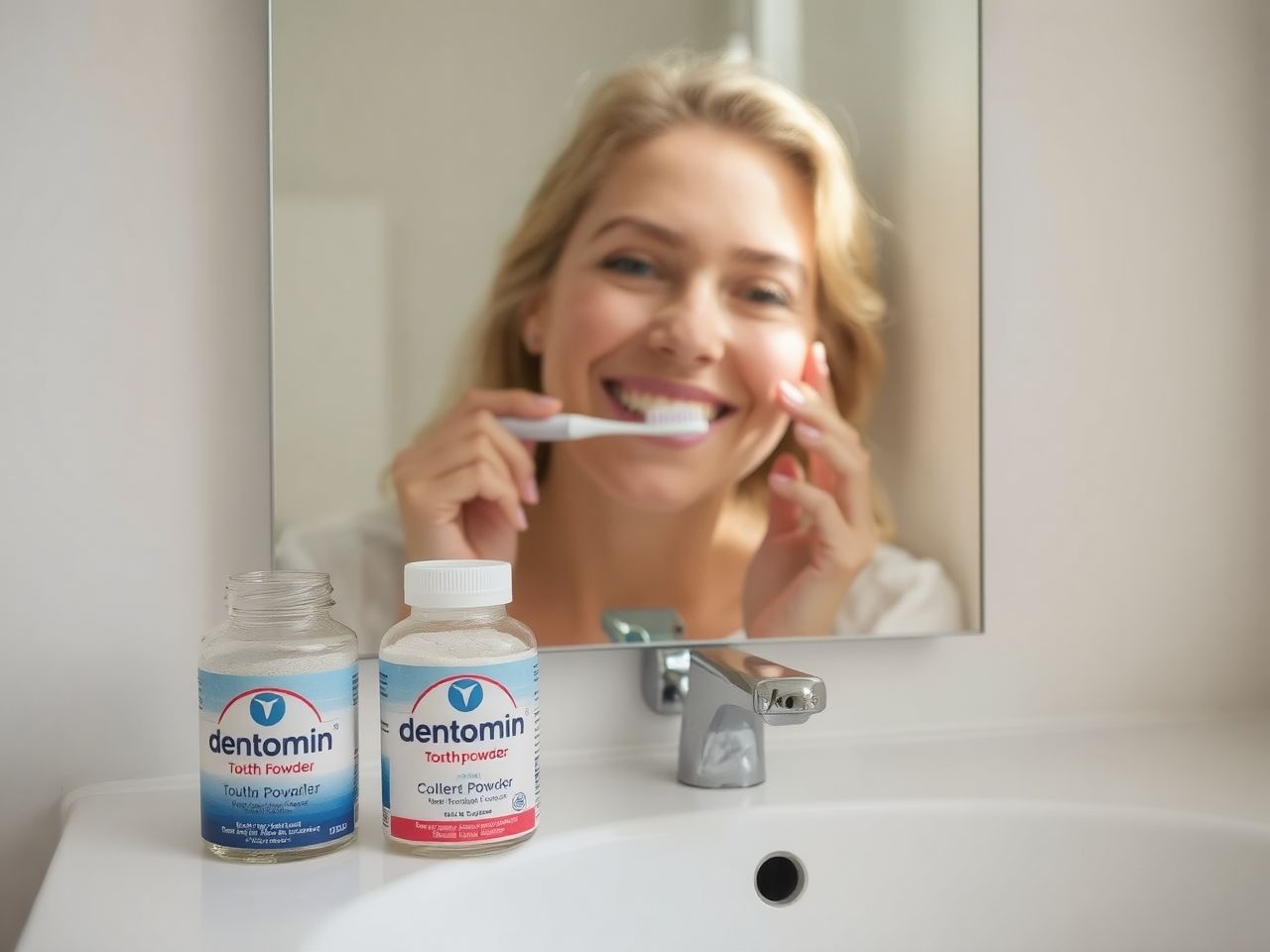 A Dentomin fogpor természetes összetevői erősítik a fogzománcot.