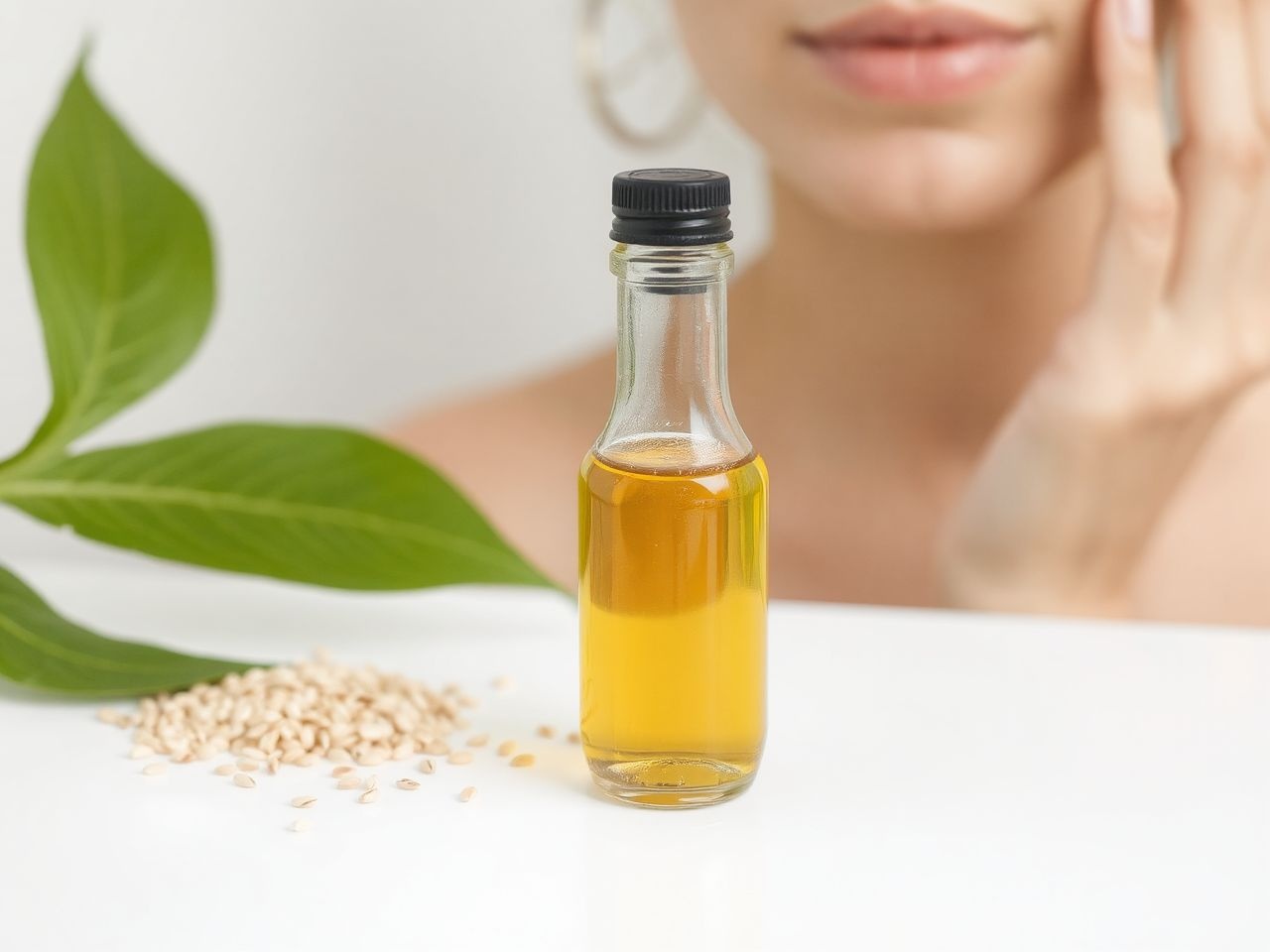 A szezámmag olaj gazdag antioxidánsokban, védi a bőrt.