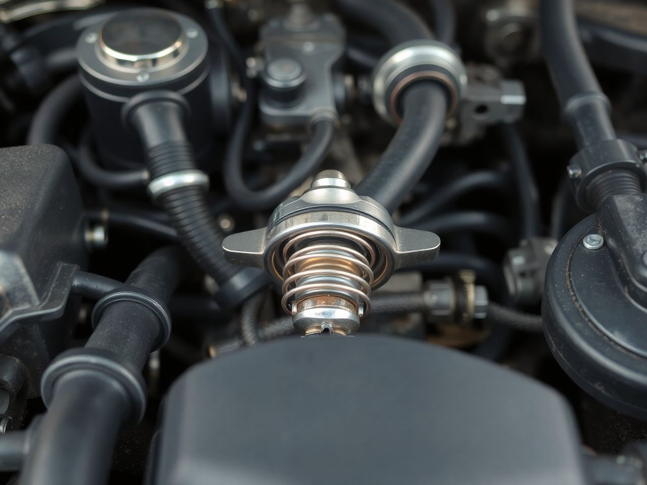 A termosztát precíz motorhőmérséklet-szabályozást biztosít a hatékony vezérléshez.