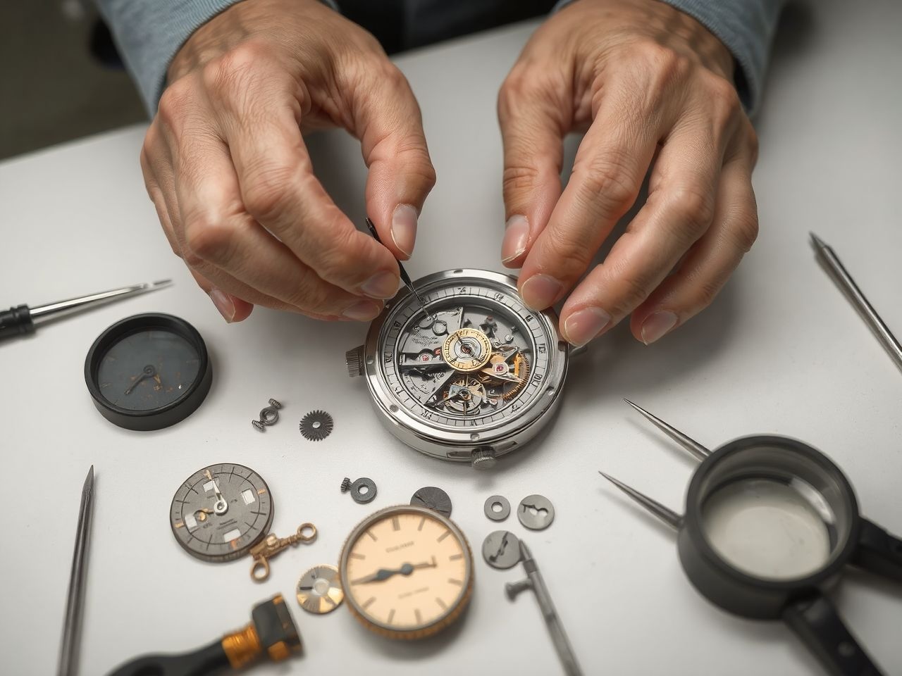 A tourbillon precíziós alkatrészei a gravitáció elleni harcot segítik.