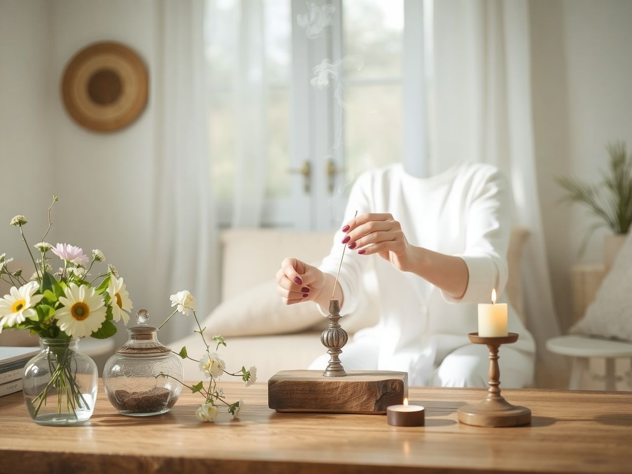 Illatgyertyák természetes aromaolajokkal füstölő káros hatásai nélkül.