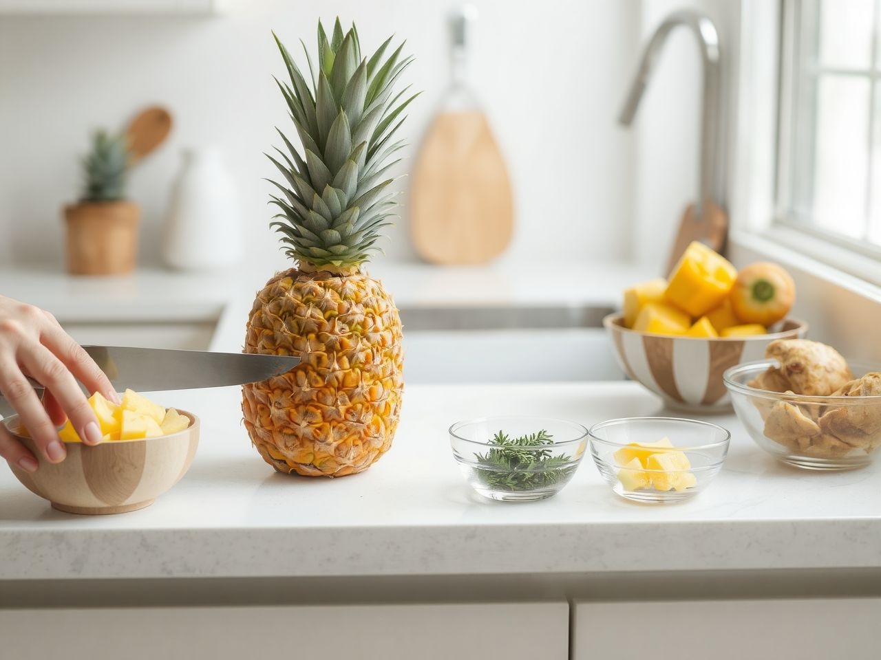 Az ananász bromelainje segíti az emésztést és gyulladáscsökkentő.