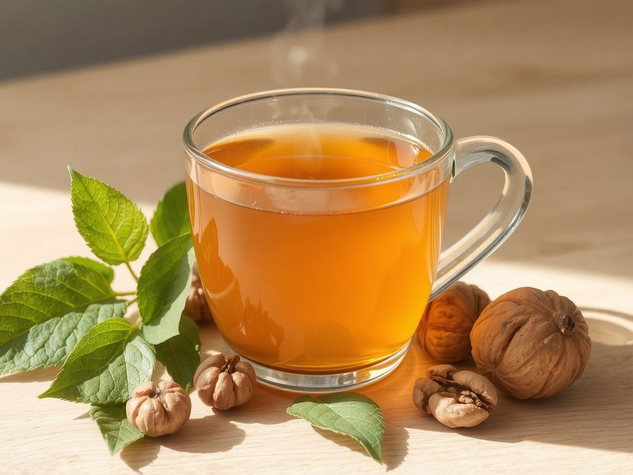 A dió tea gazdag antioxidánsokban, amelyek csökkentik a gyulladást.