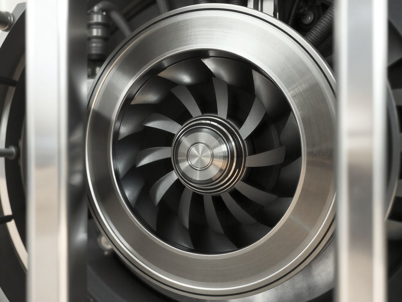 Az alkatrészek precíz összehangolása maximalizálja a turbina hatékonyságát.
