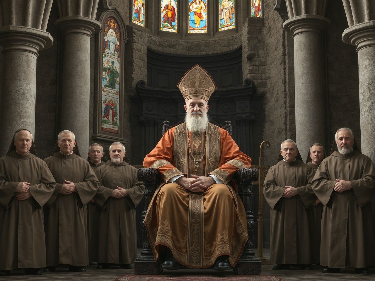 Az egyház hierarchiája szigorúan szervezett, papi rangok szerint.