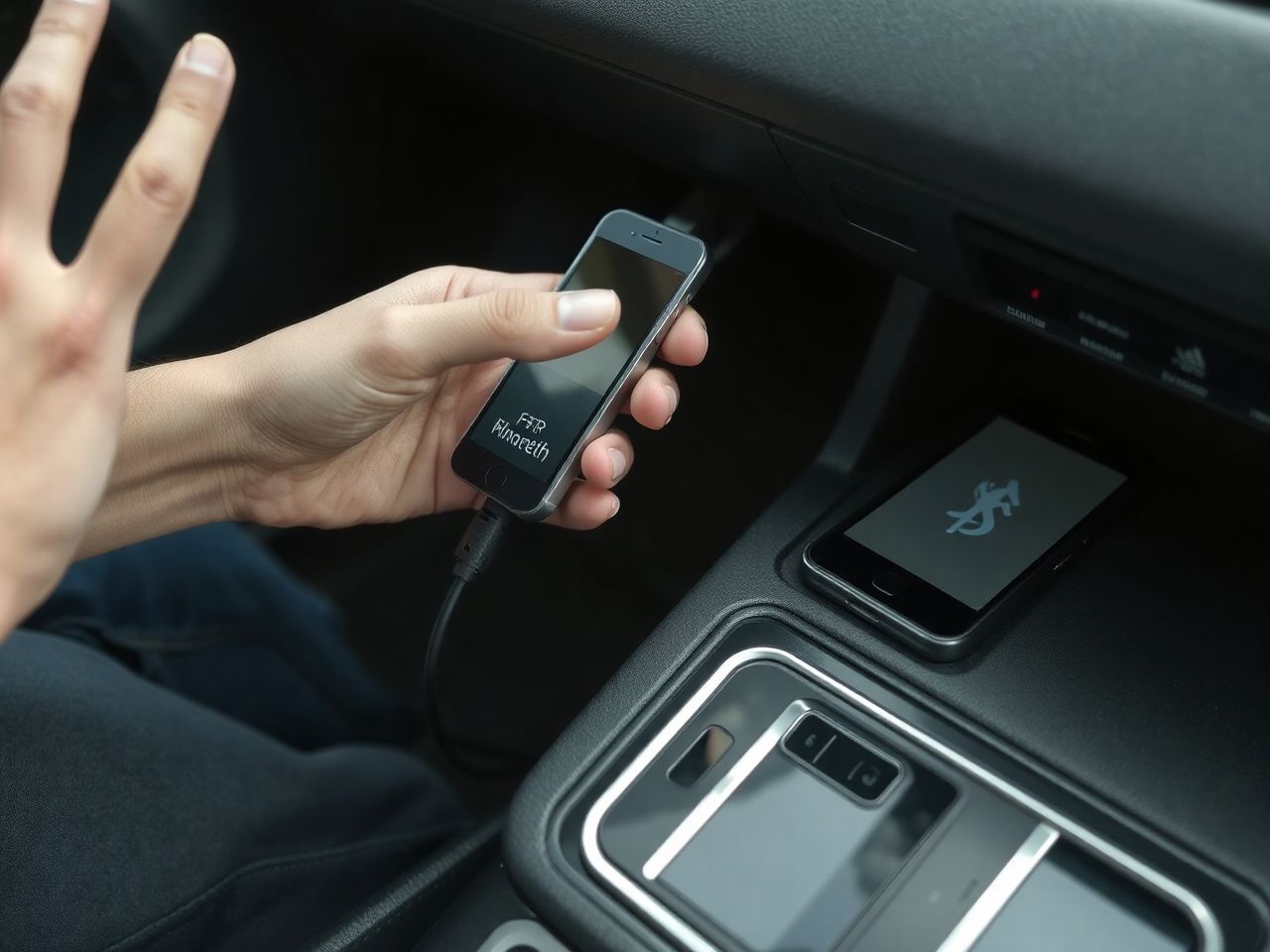 Az FM transmitter vezeték nélkül teszi lehetővé a hívásokat.