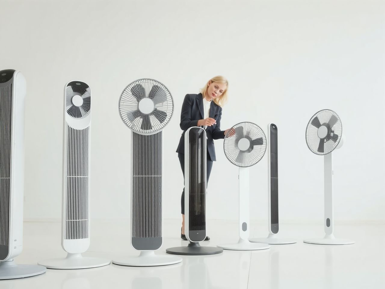 Az oszlopventilátorok energiatakarékosak és helytakarékos kialakításúak.