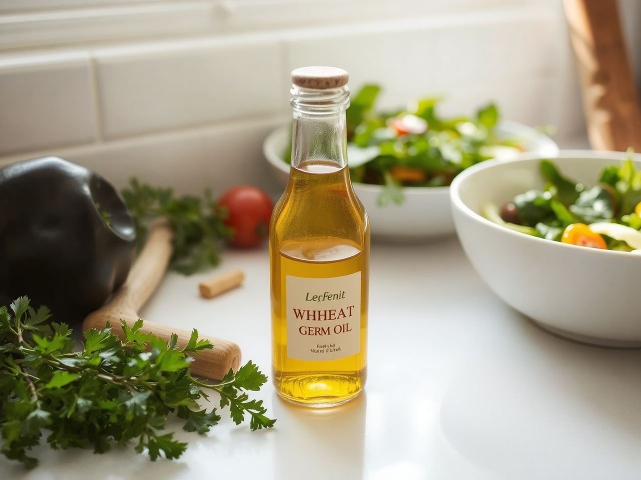A búzacsíra olaj gazdag E-vitaminban, támogatja az egészséget.