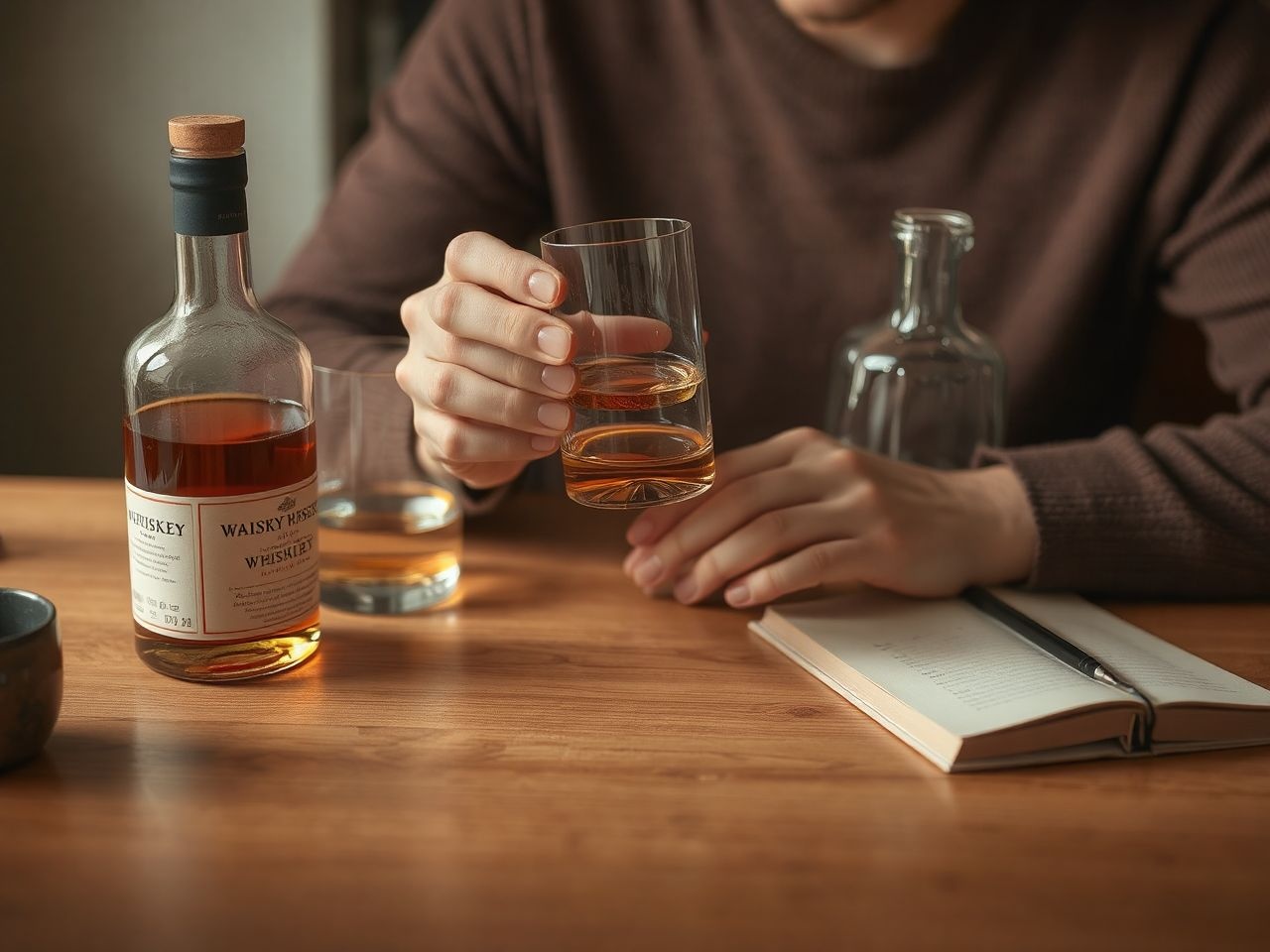 A whiskyt lassan kortyolva élvezhetjük legjobban az aromákat.