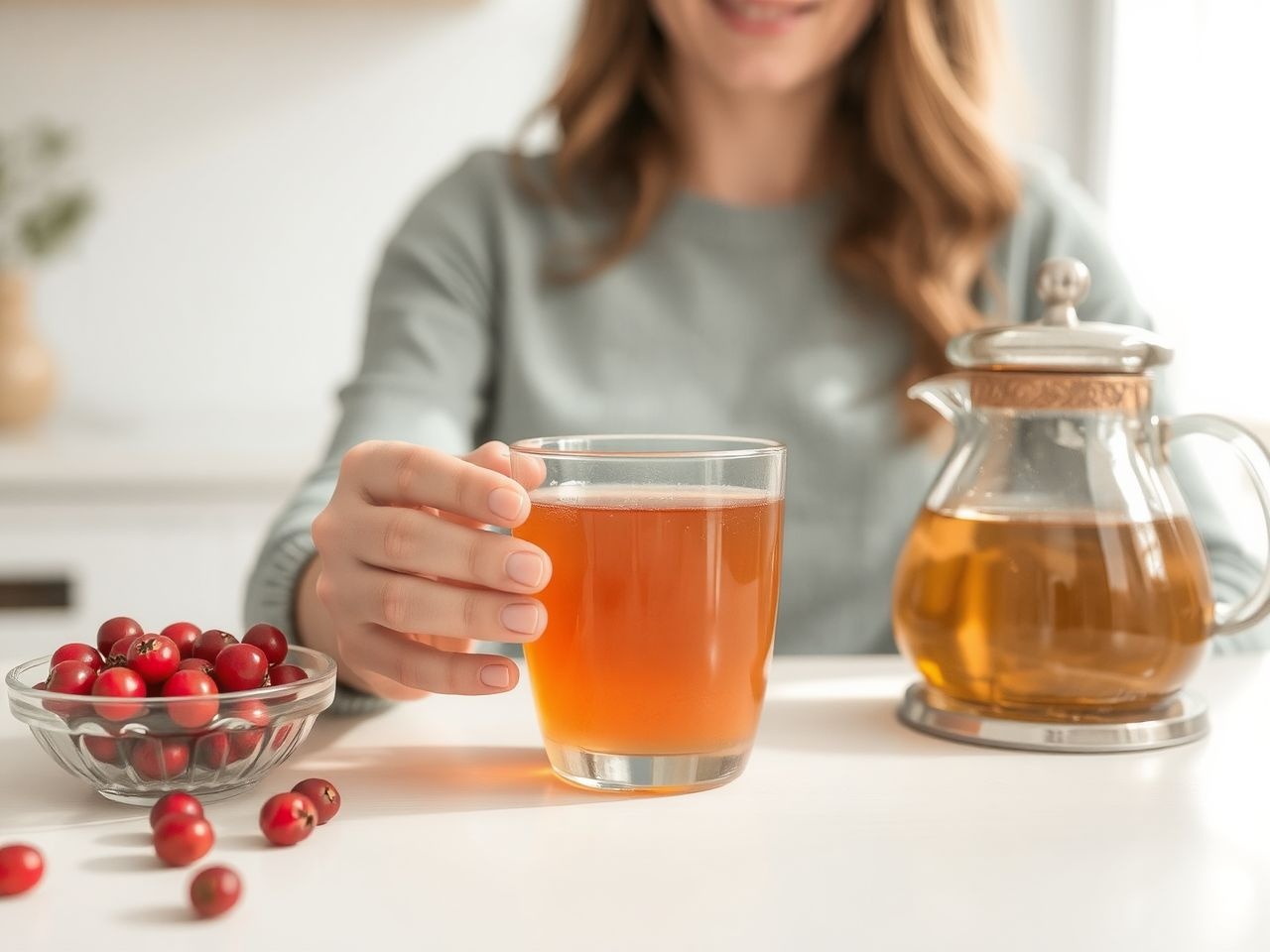 A csipkebogyó tea C-vitaminja erősíti az immunrendszert.