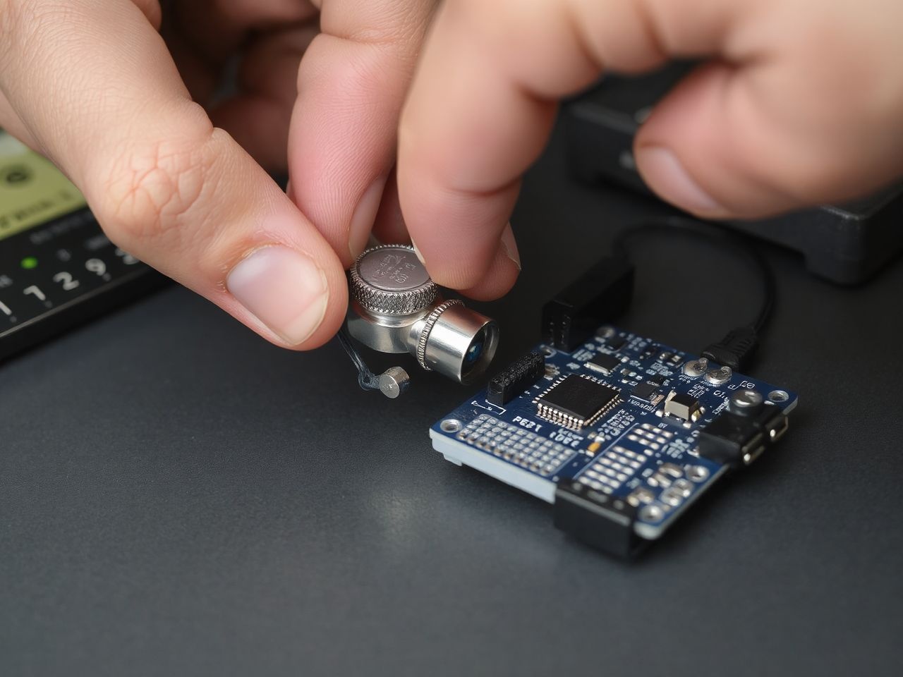 A digitális potméter könnyen vezérelhető mikrokontroller segítségével.