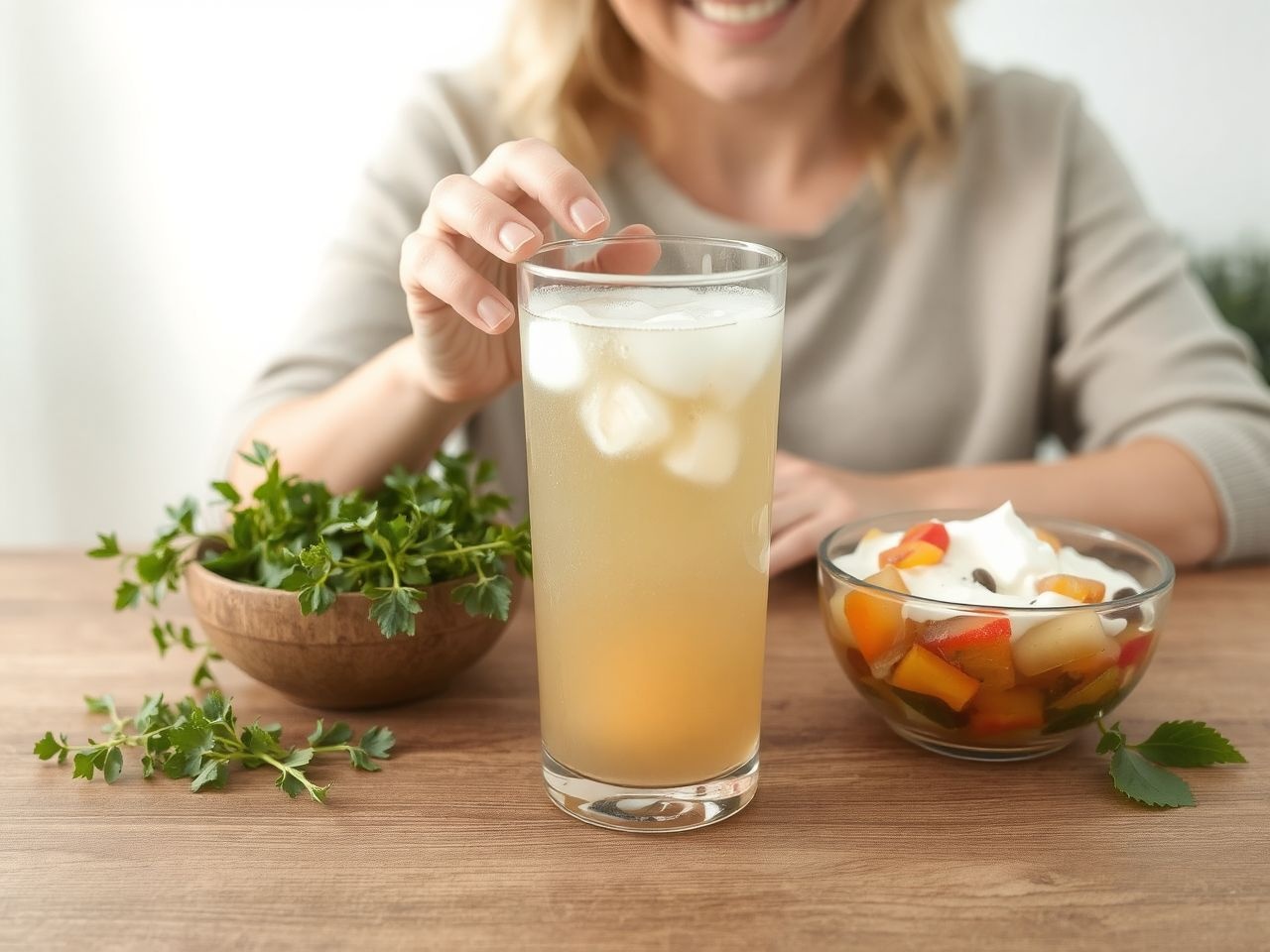 A kombucha élő probiotikumai erősítik a bélflóra egyensúlyát.