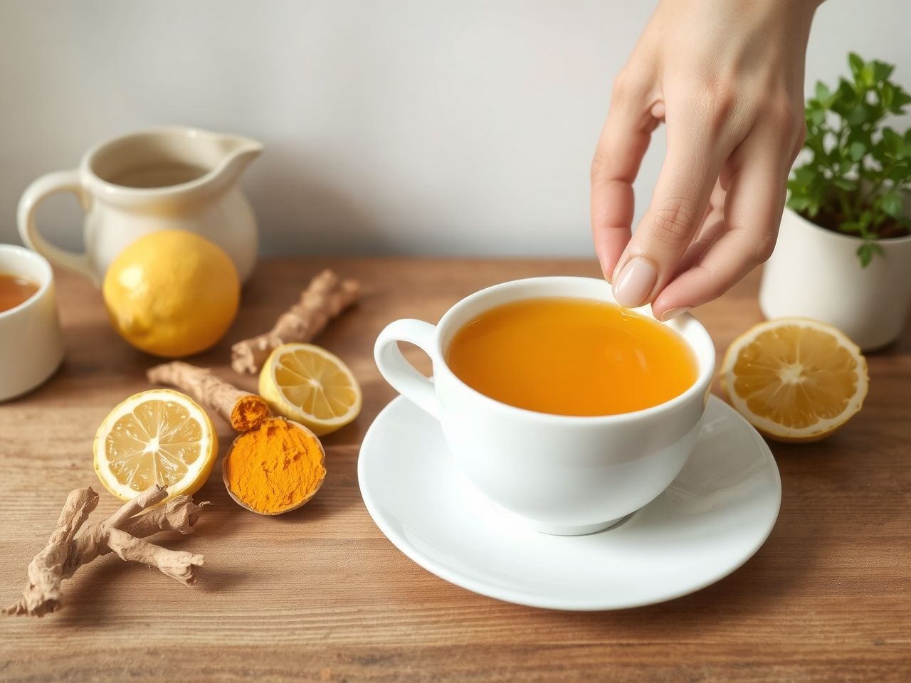 A kurkuma tea erősíti az immunrendszert és gyulladáscsökkentő.