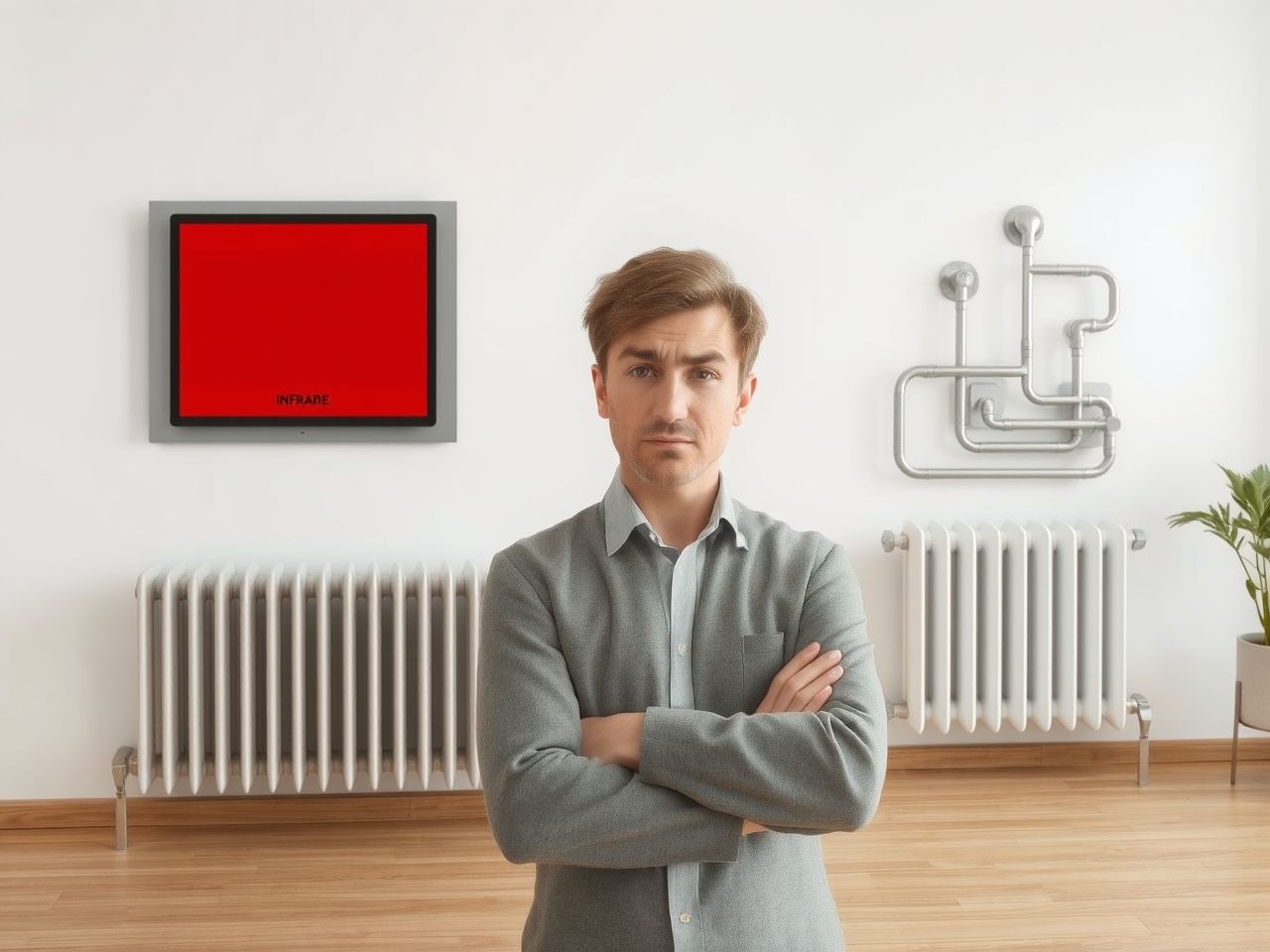 Az infrapanel lassabban melegíti fel a helyiséget, mint a konvektor.