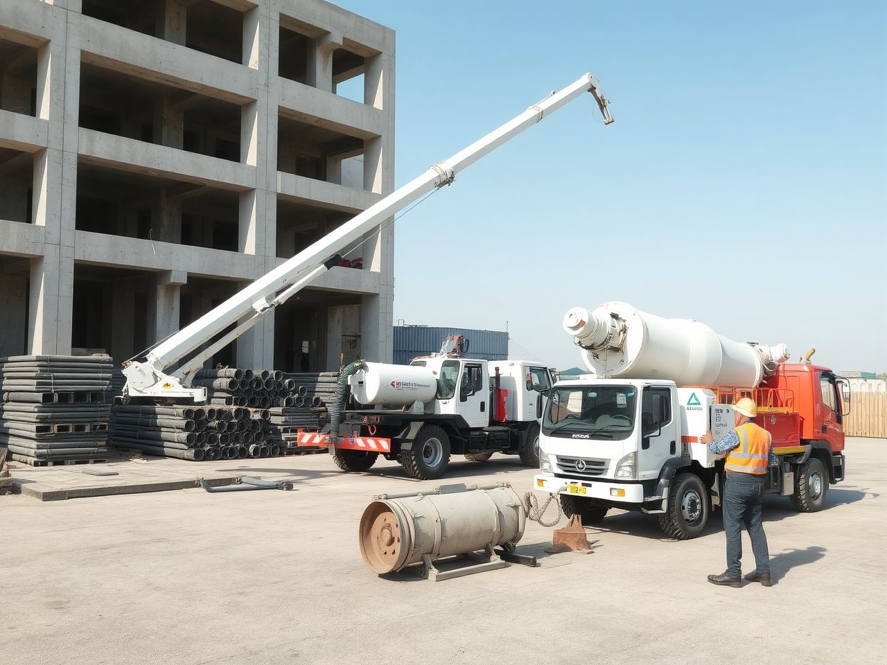 A betonpumpák többféle típusban készülnek, különböző munkákhoz.