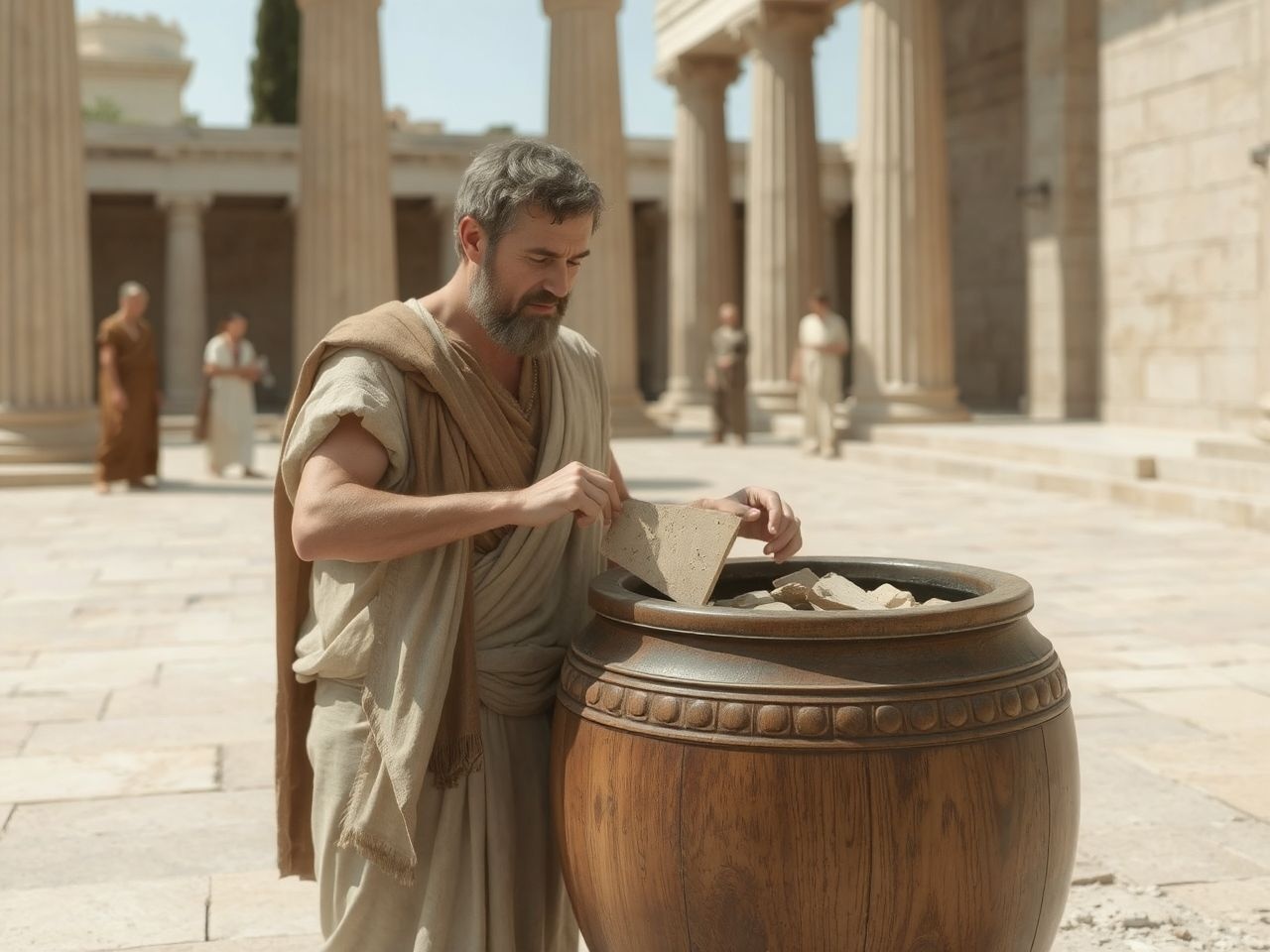 Az osztrakiszmosz megakadályozta a zsarnokság kialakulását Athénban.