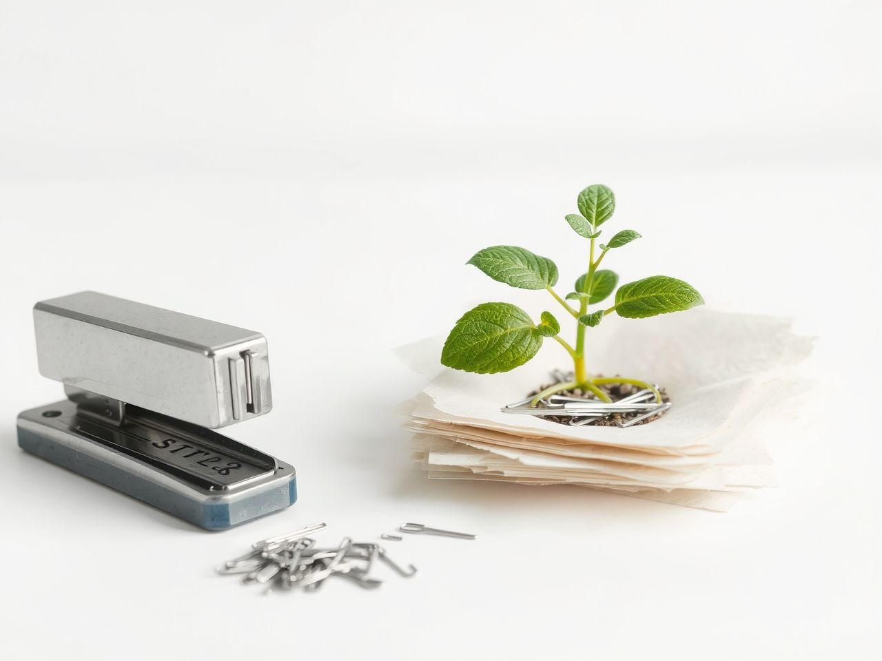 A fém tűzőkapcsok újrahasznosítása csökkenti a környezeti terhelést.