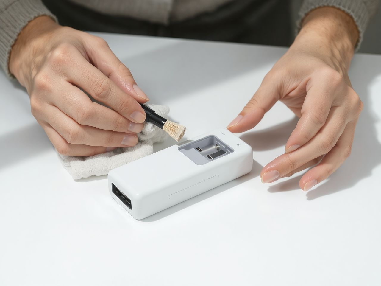 Az elektromos cigaretta töltő rendszeres tisztítása meghosszabbítja élettartamát.