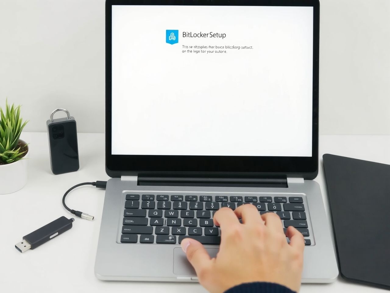 A BitLocker használatához TPM chip és jelszó szükséges előkészületként.