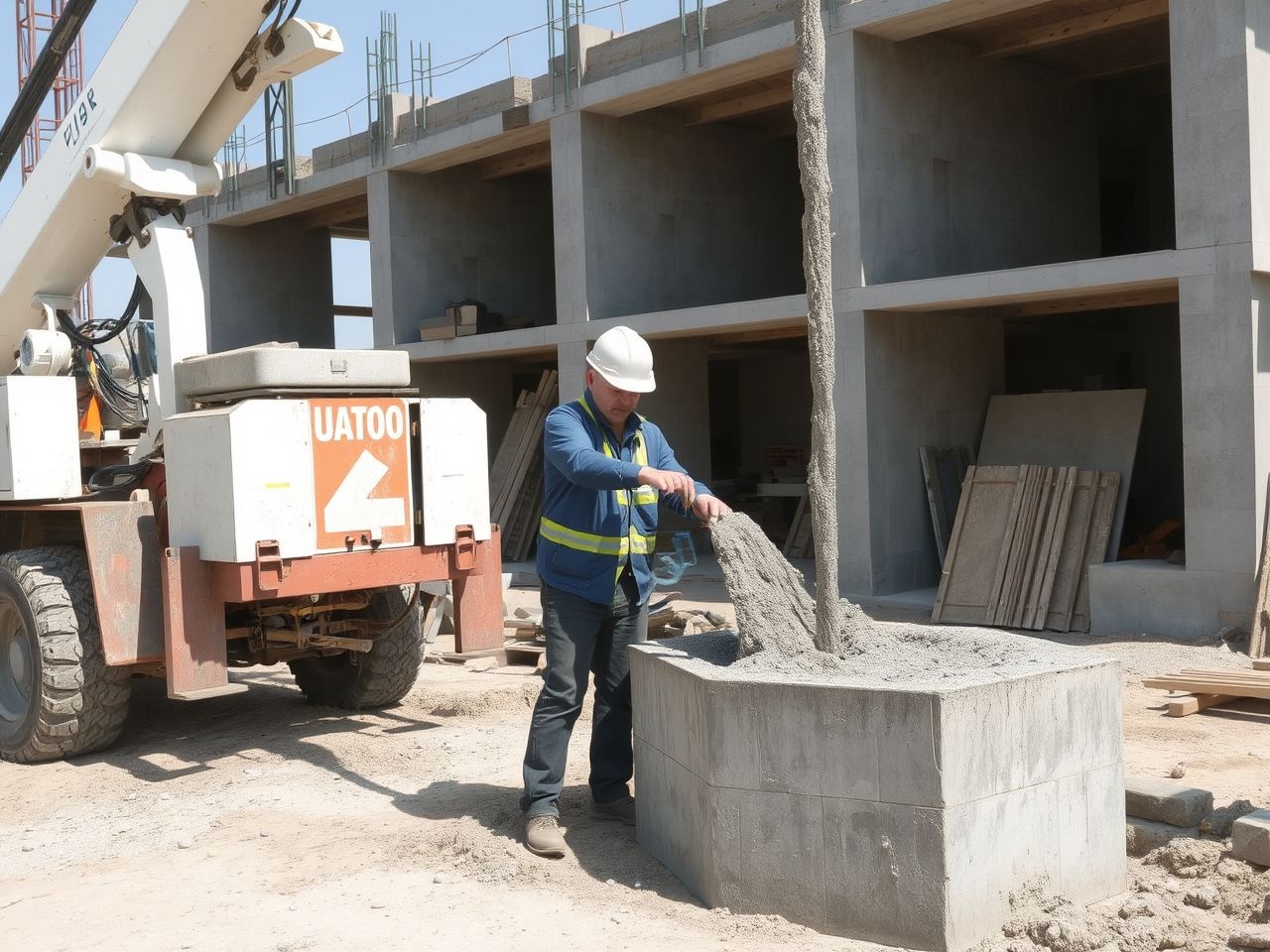 Esettanulmányok bemutatják a betonpumpa jelentős munkaidő-megtakarítását.