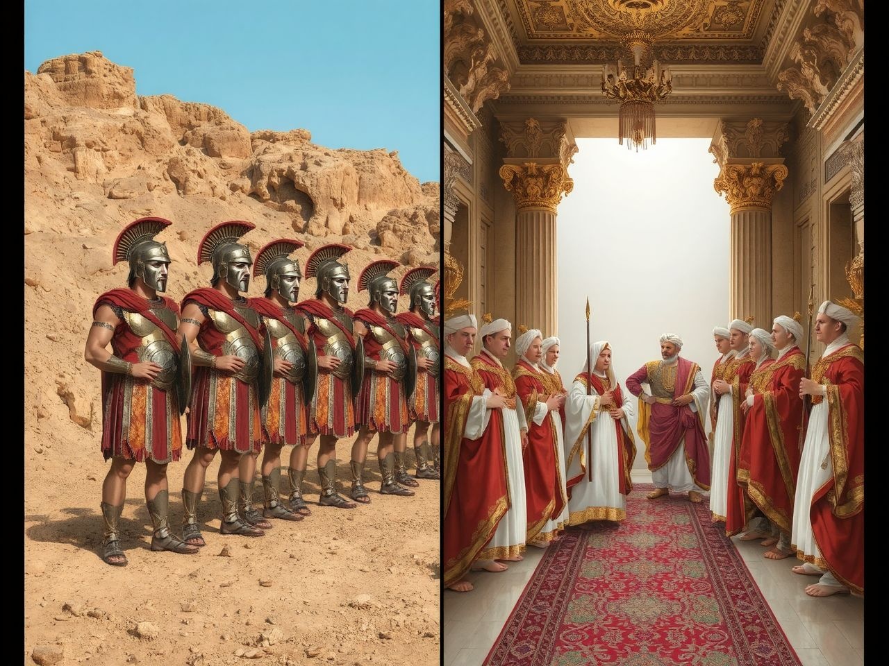 Spárta katonai arisztokrácia, Perzsia centralizált autokrácia volt.