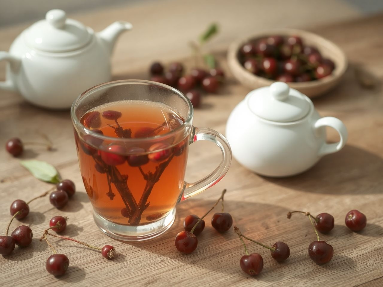 A cseresznyeszár tea hatékonyan támogatja a természetes méregtelenítést.