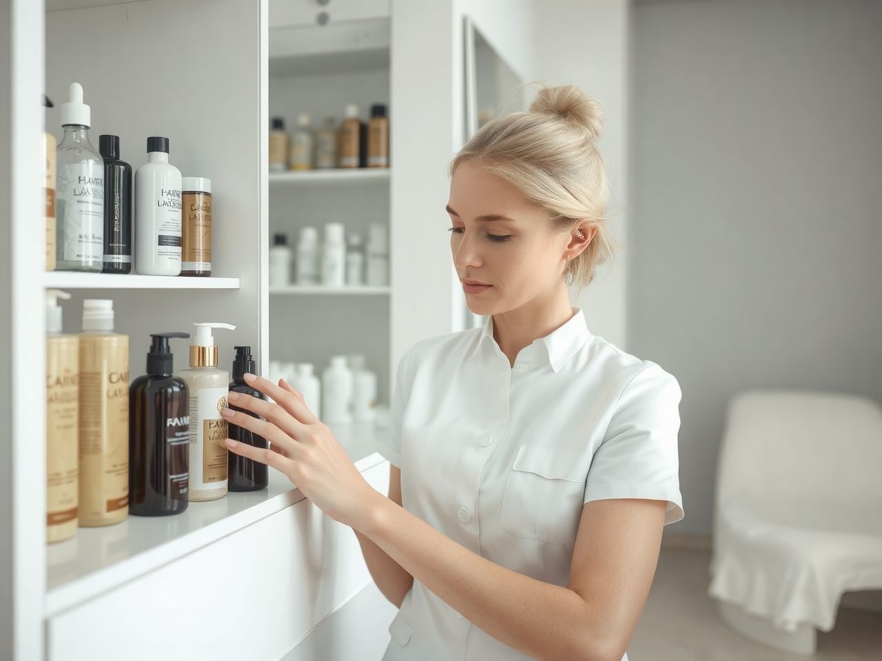 A fodrász tudatos termékválasztással védi a haj egészségét.