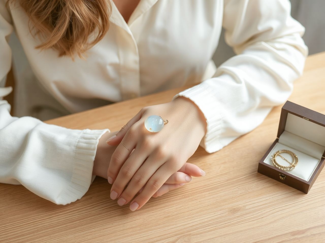 A holdkő karkötő tisztítása langyos sós vízzel ajánlott.