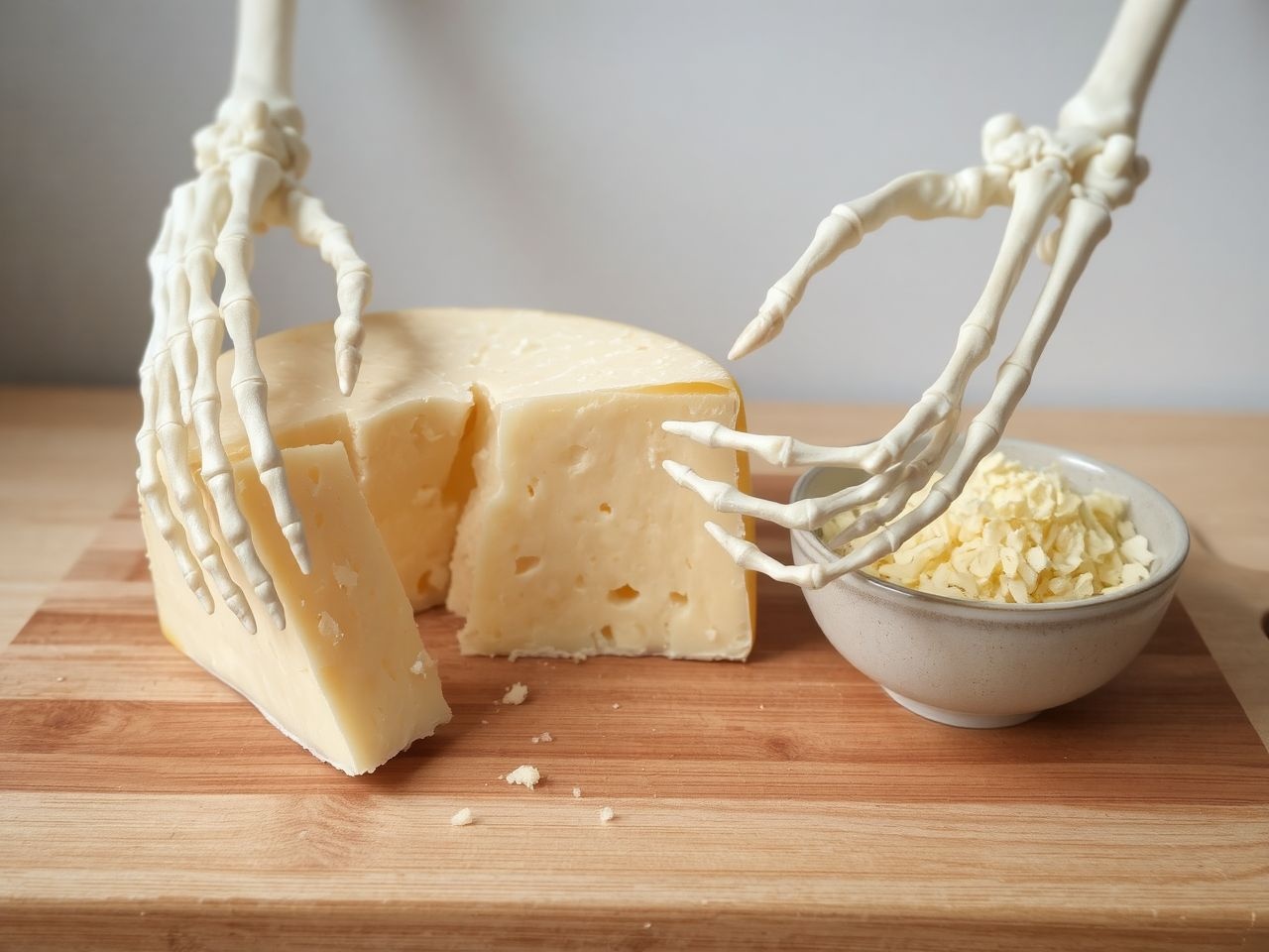 A parmezán gazdag kalciumban, támogatja a csontok erősségét.