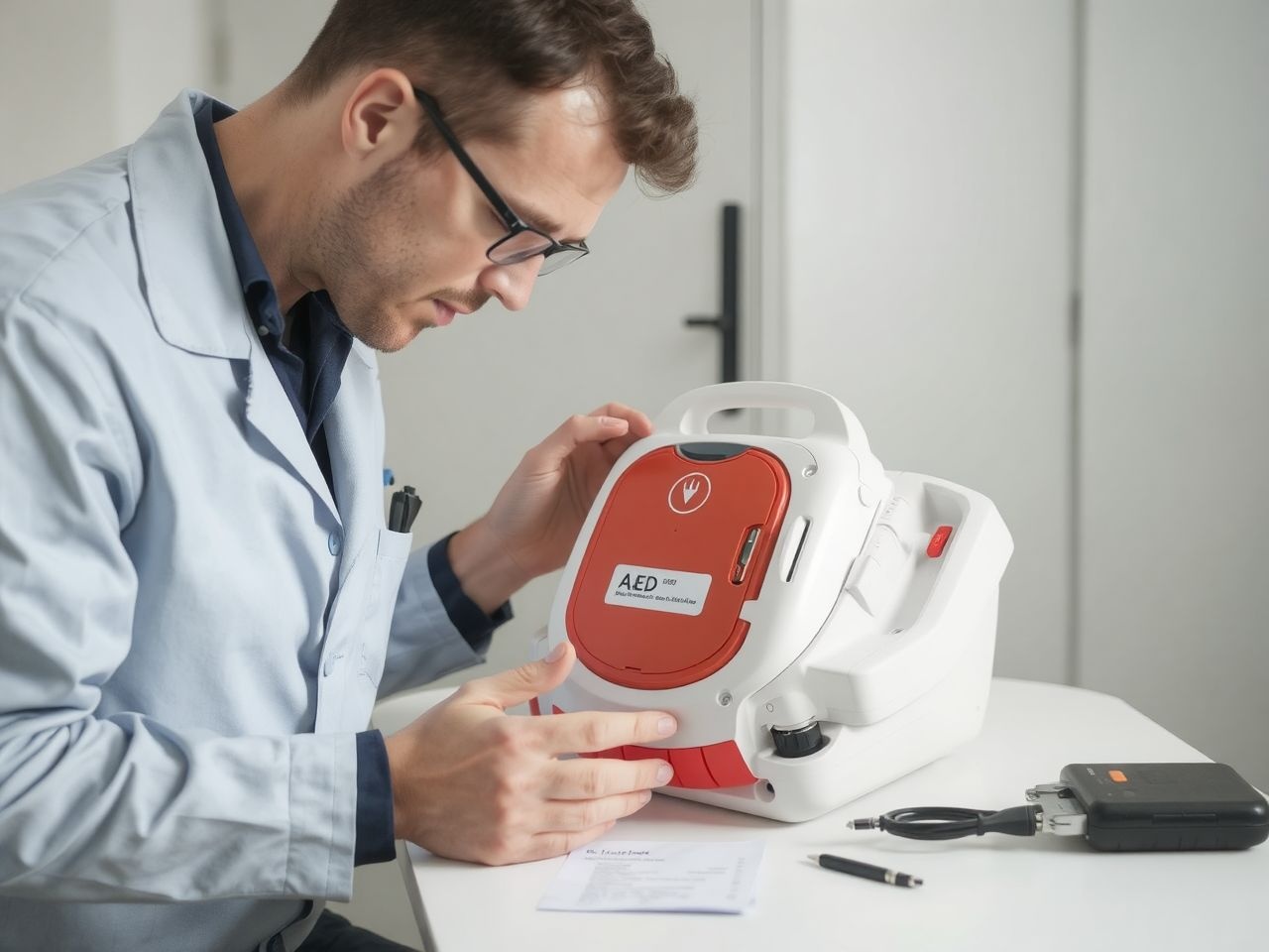 Az AED rendszeres ellenőrzése életmentő műszaki biztonságot garantál.