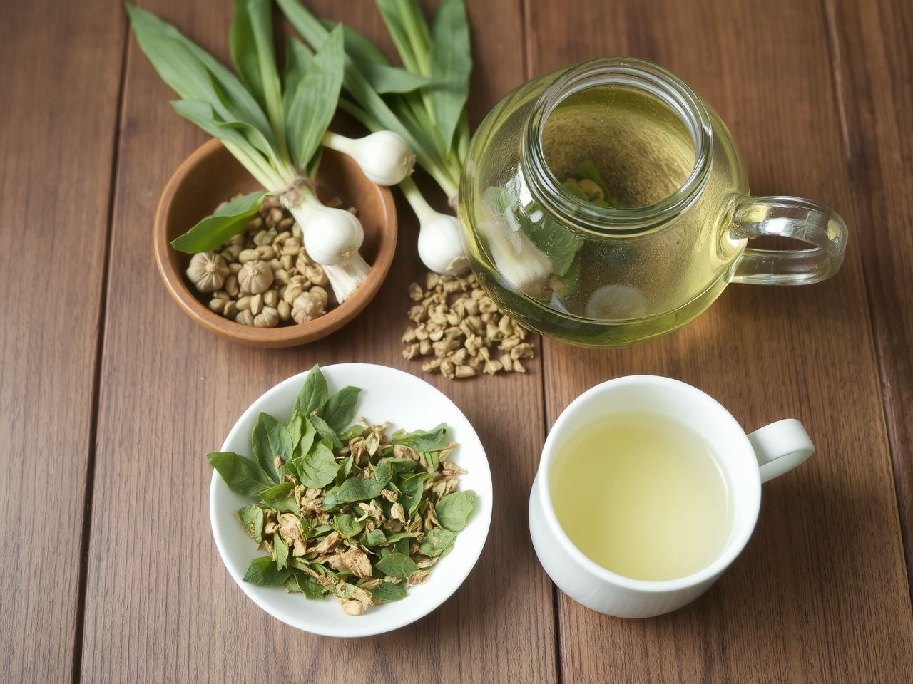 A medvehagyma tea frissen és szárítva egyaránt készíthető.