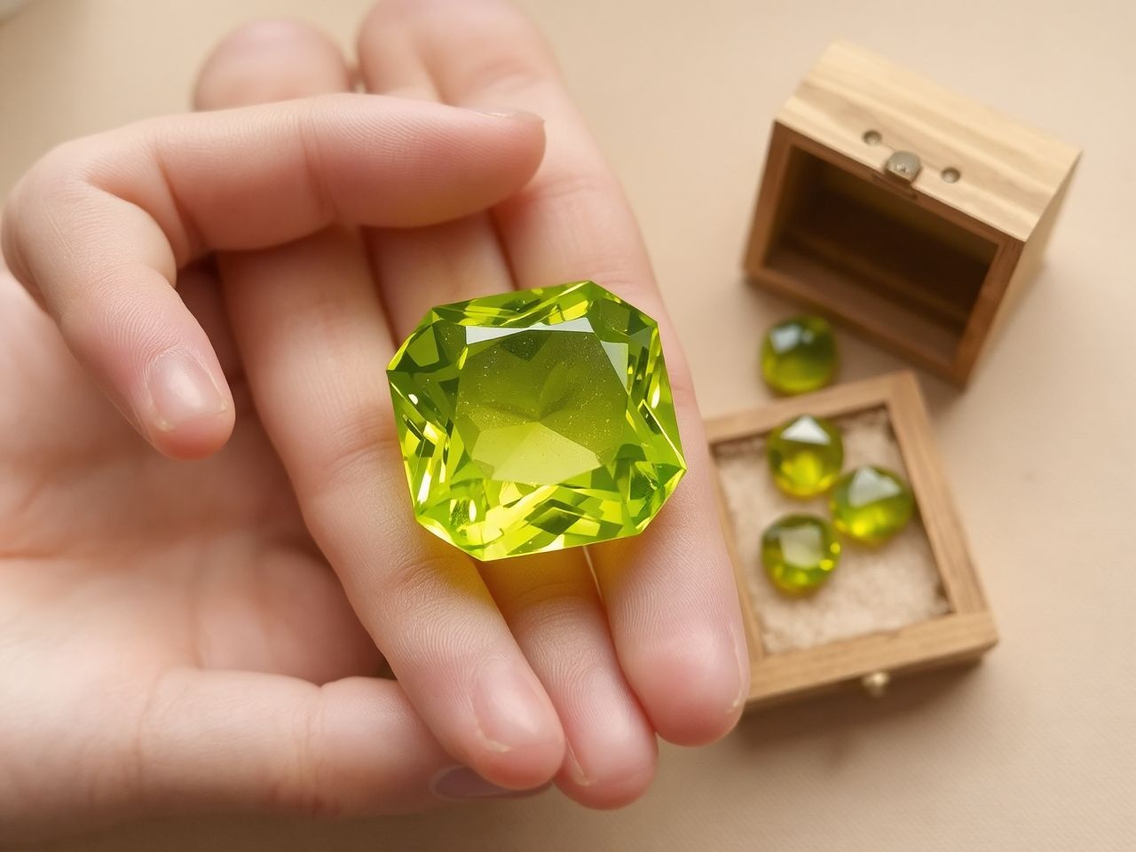 A peridot ritka, zöld drágakő, melyet vulkáni eredetűek.