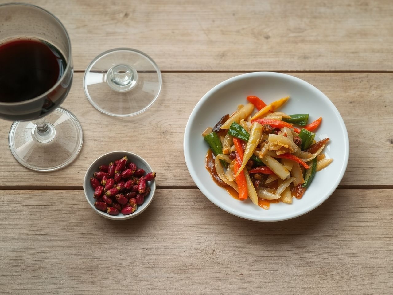 A szecsuáni bors pikáns íze izgalmas bortársításokat kíván.