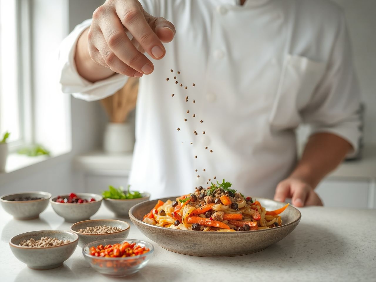 A szecsuáni bors pikáns, enyhén érzéstelenítő ízt kölcsönöz.