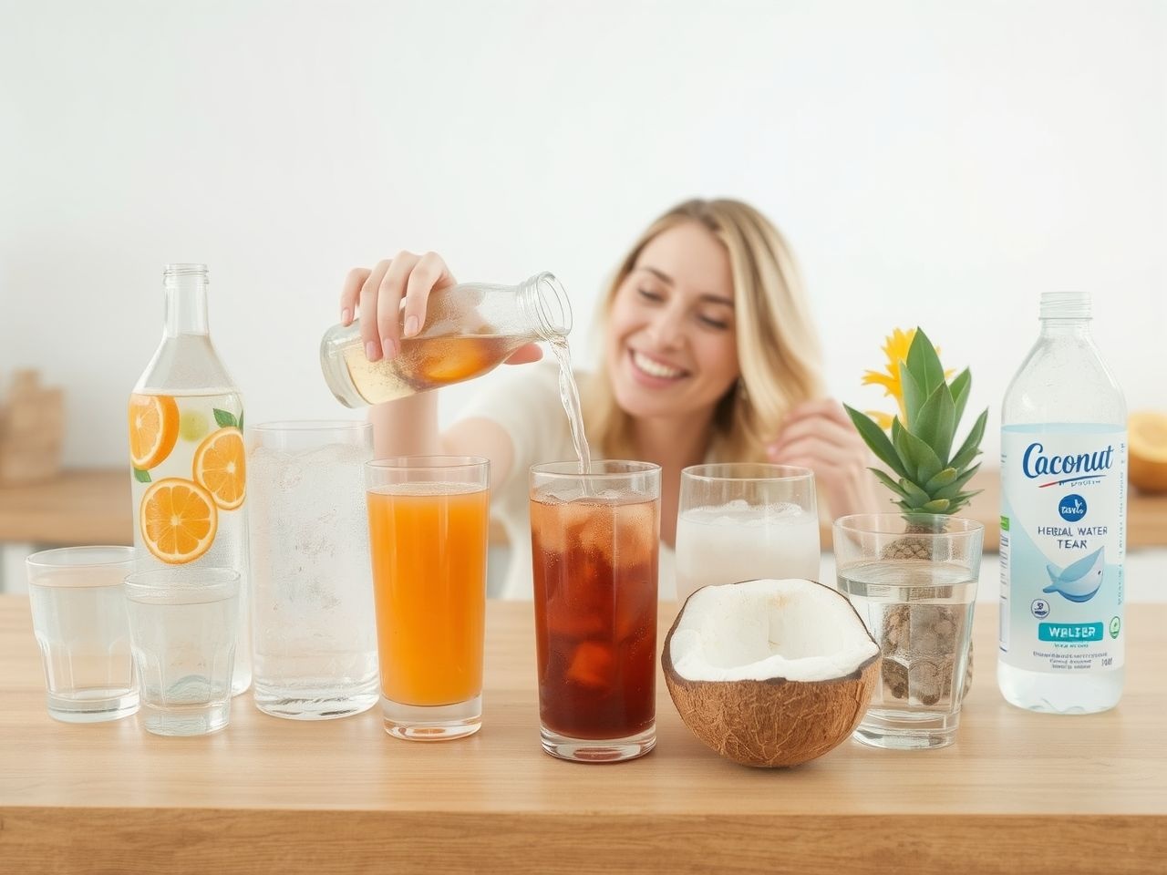 A természetes gyümölcslevek egészséges alternatívái a szénsavas italoknak.