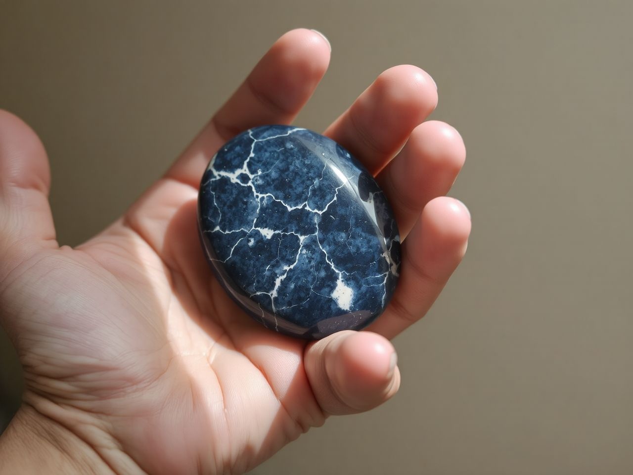 A szodalit mély kék színe könnyen felismerhető jellegzetesség.