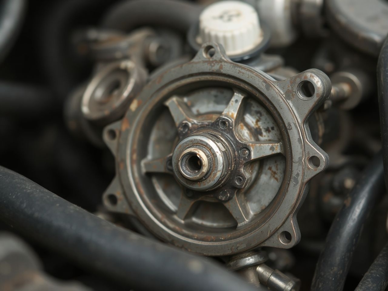 A vízpumpa szimmeringje idővel elhasználódik, szivárgást okoz.
