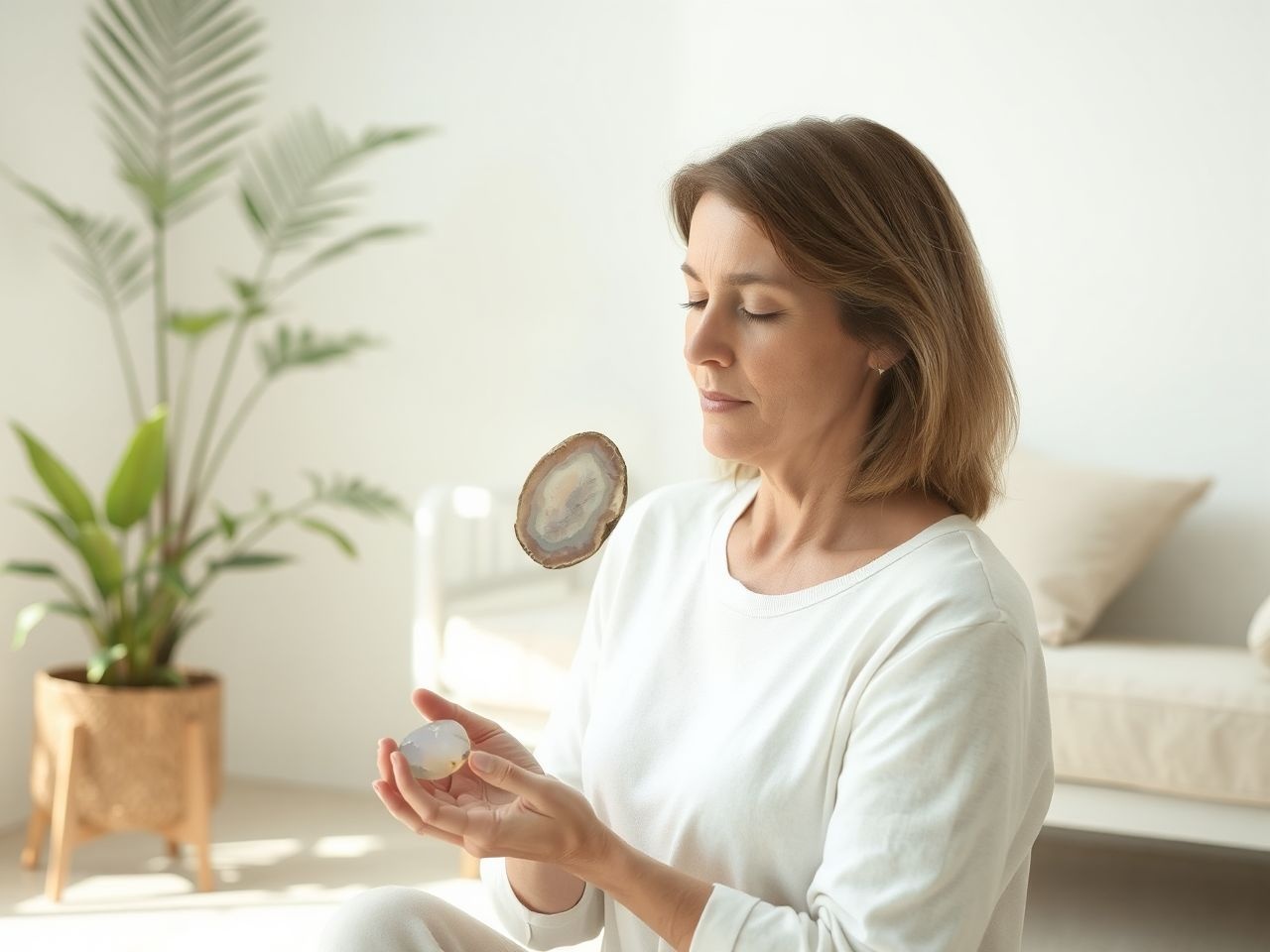 Az achát kiegyensúlyozza az energiát és növeli a vitalitást.