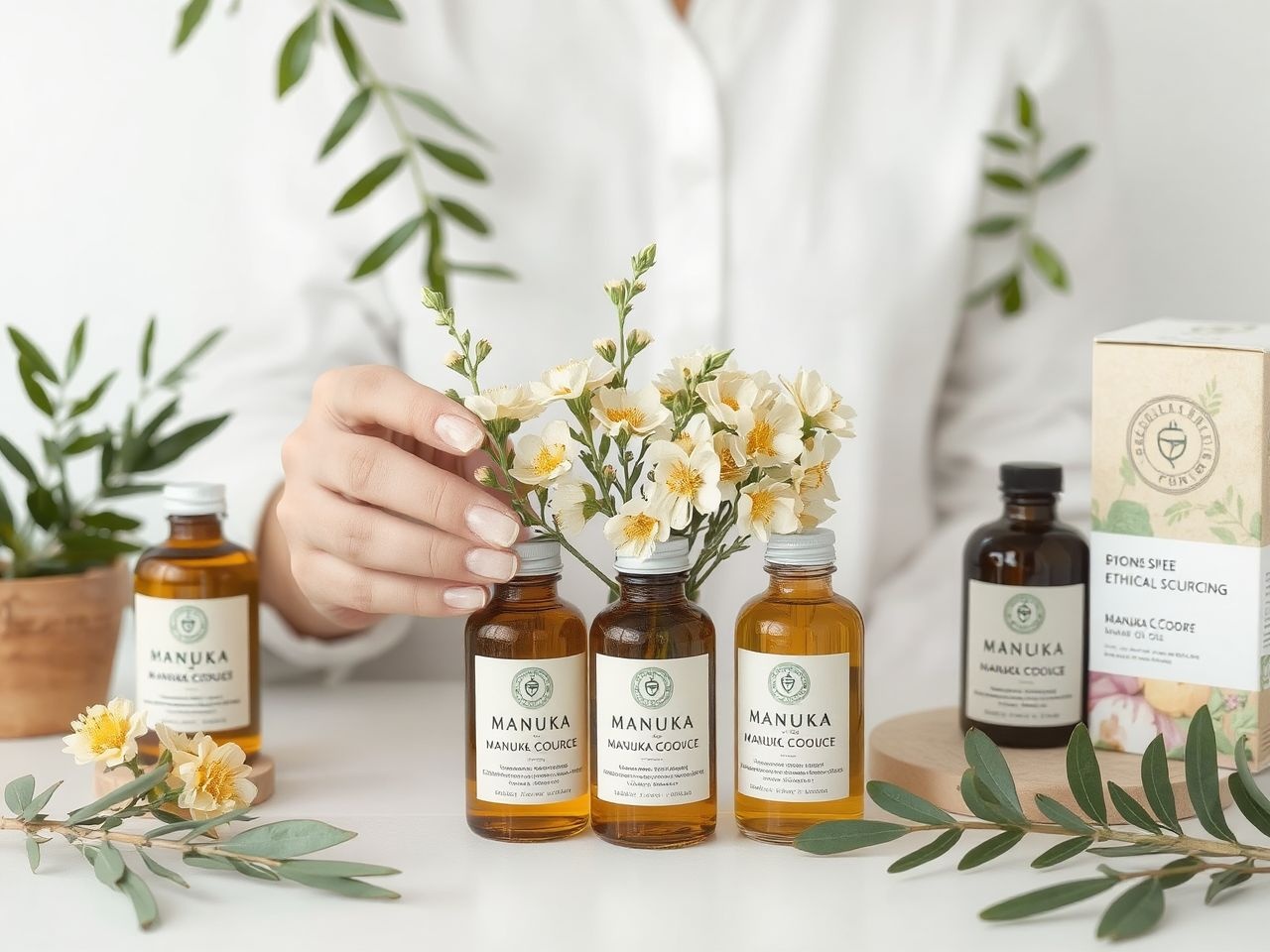 A fenntartható Manuka olaj etikus forrásból védi a természetet.