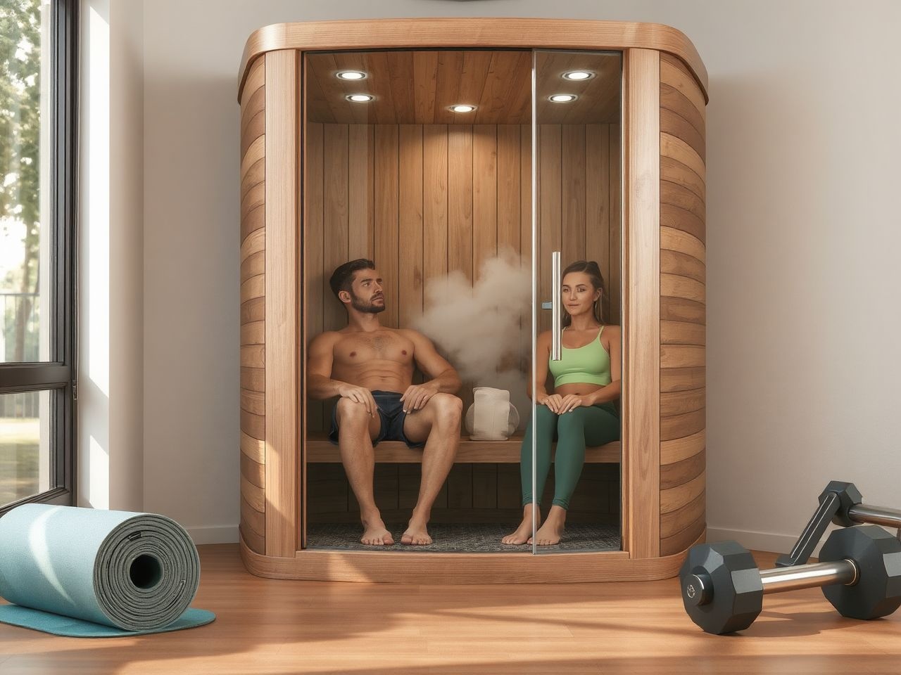 A gőzkabin segíti az izmok gyors regenerációját és teljesítményt.