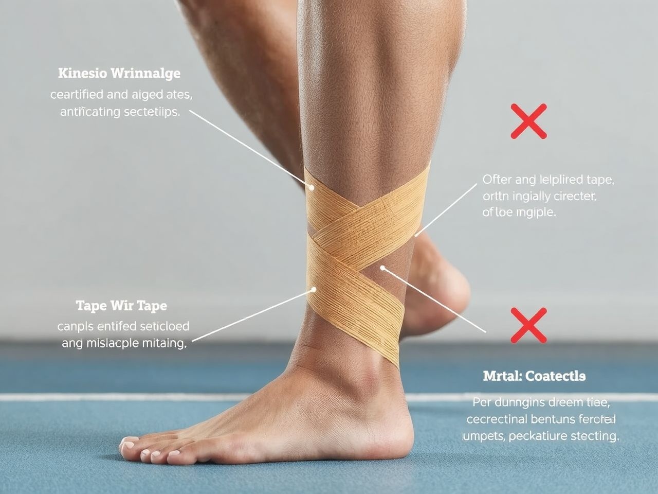 A túl szoros ragasztás vérkeringési problémákat okozhat sport közben.