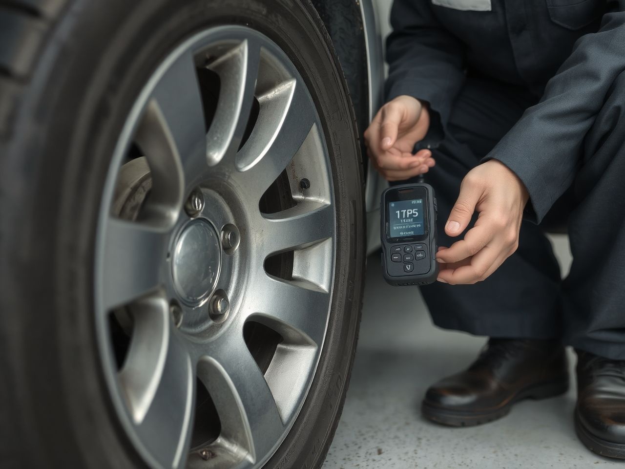 A TPMS valós időben figyeli a gumiabroncs nyomását.