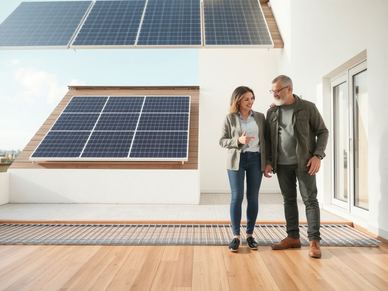 A fűtőfólia és napelem együtt maximális energiamegtakarítást biztosít.