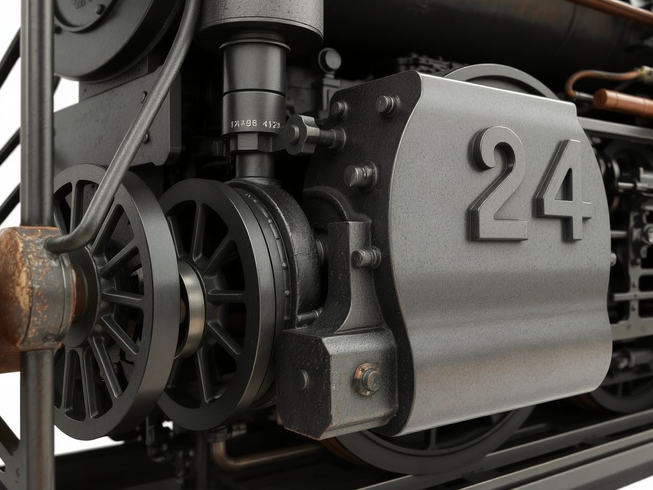 A 424-es mozdony öntöttvasból készült erős vázszerkezete.