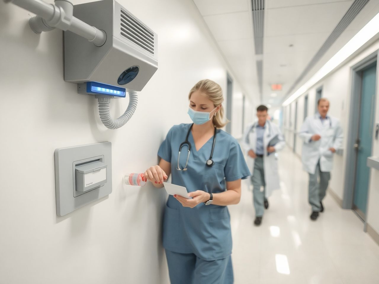 Kórházakban a csőposta gyors gyógyszer- és dokumentumszállítást biztosít.