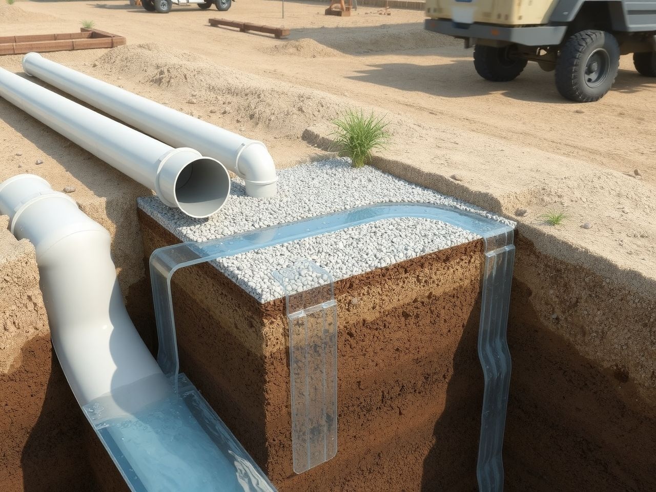 A drain csövek megakadályozzák a talajvíz károsodását.